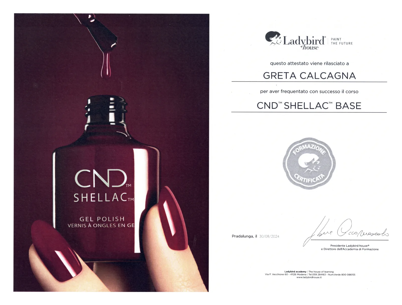 Attestato: CND™ Shellac™ Base